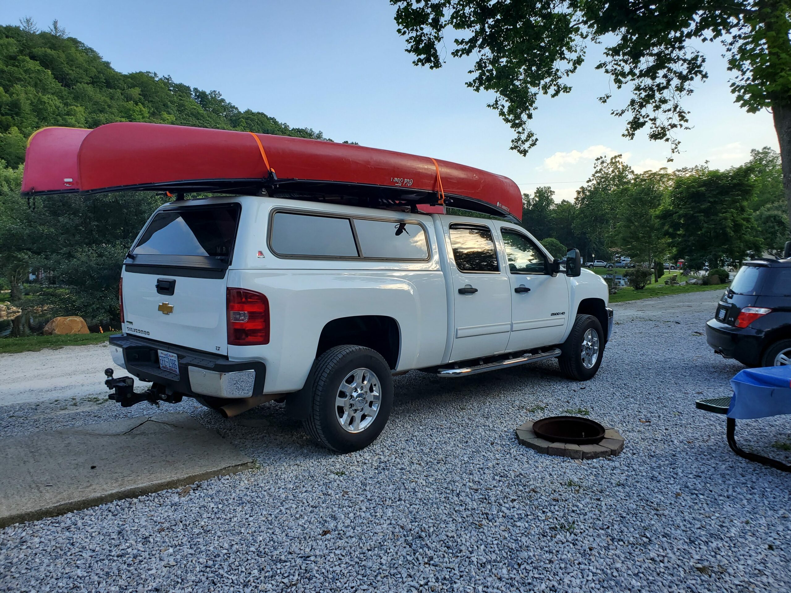 Canoes on truck